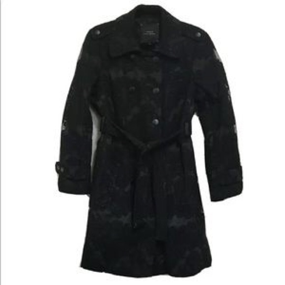 Robert Rodriguez Jackets & Blazers - Robert Rodriguez Lace Overlay Peacoat